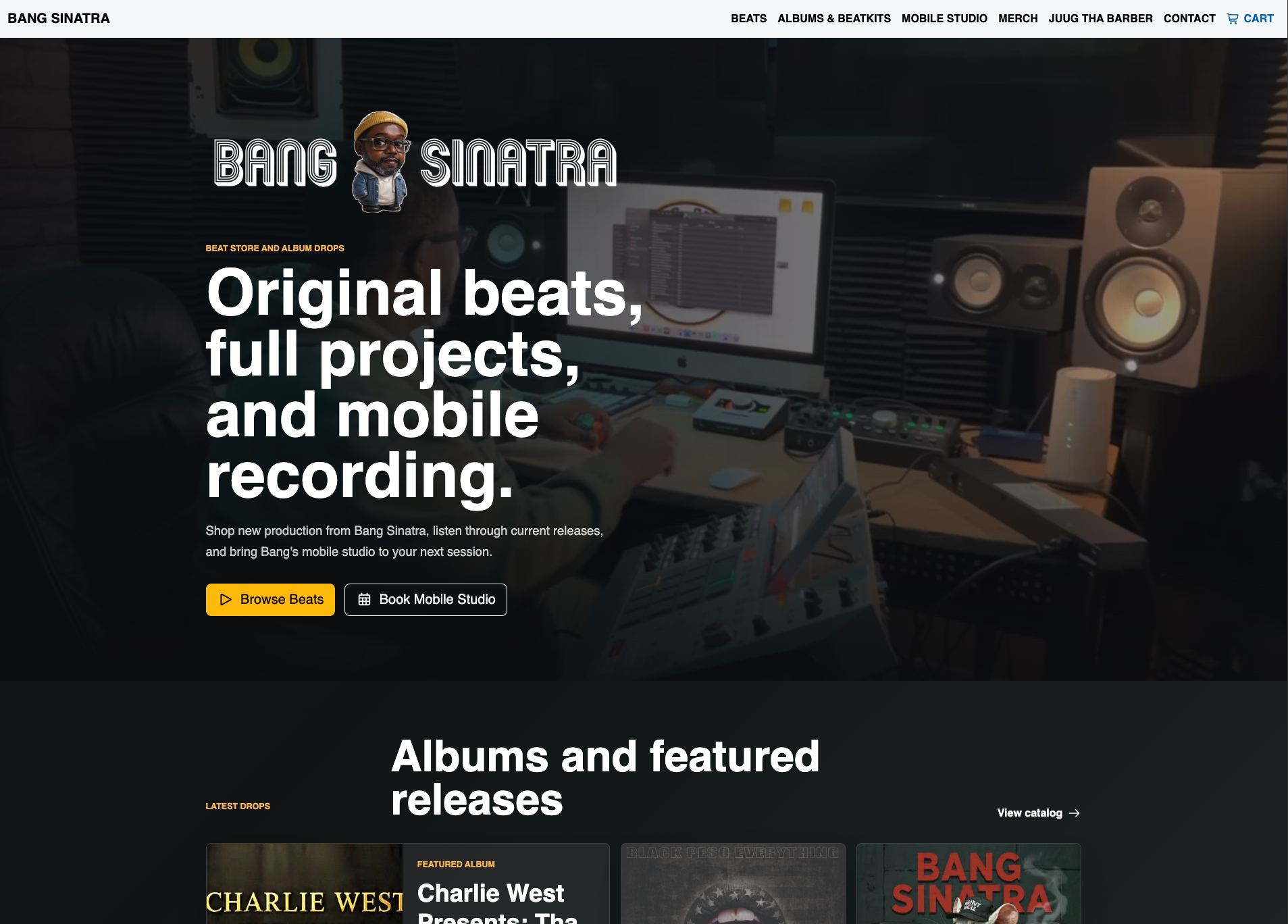 Bang Sinatra website by Aporo Systems